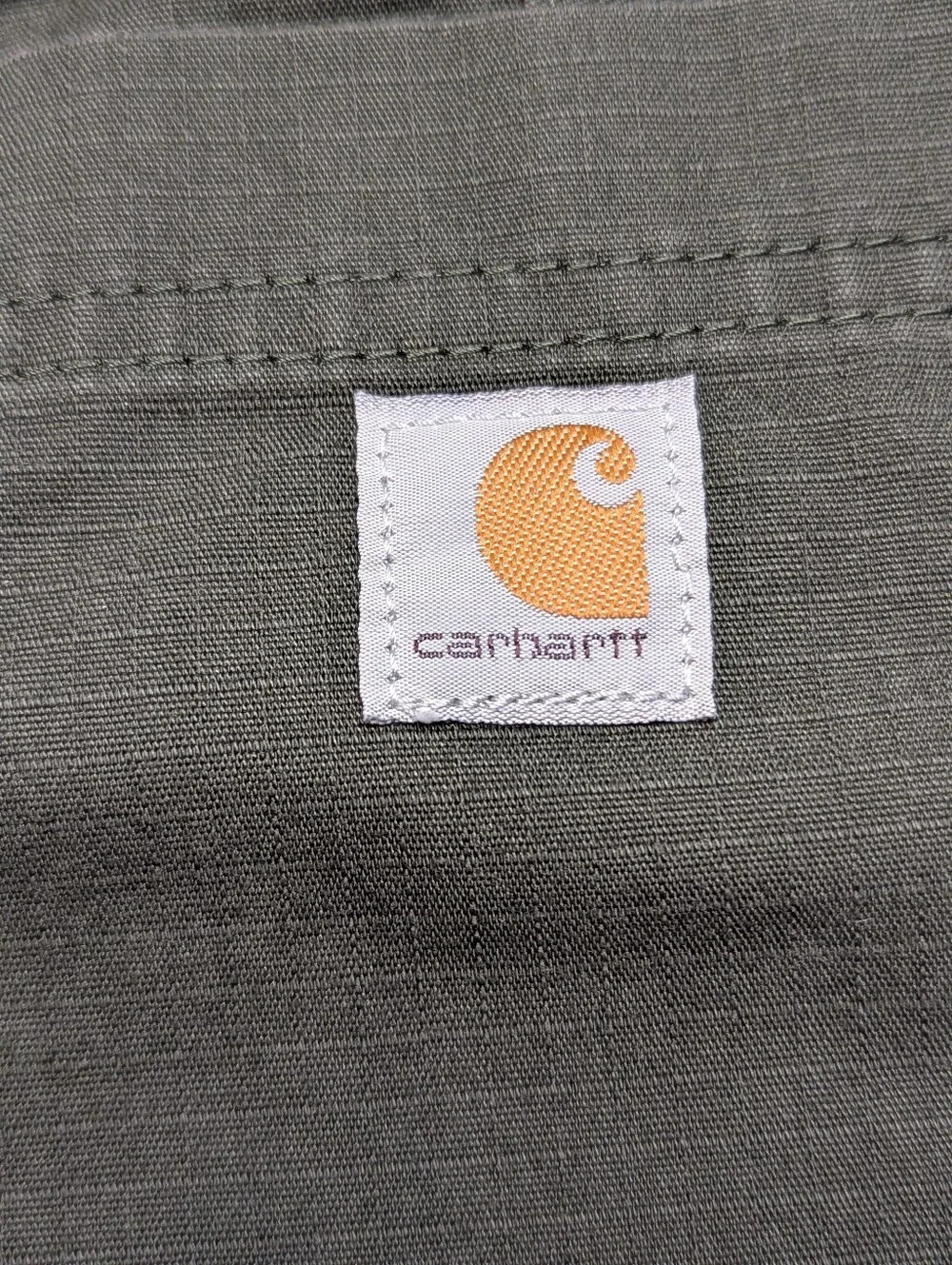 Carhartt Women's Dark Olive Rolled-Hem Utility Shorts